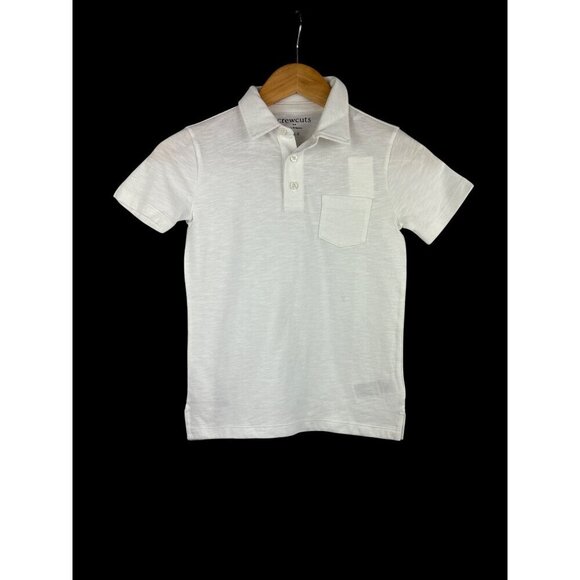 Crewcuts By J.Crew Kids White Polo Shirt Size S - Picture 2 of 6